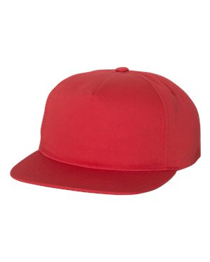 Yupoong Unstructured Snapback - Red