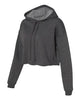 Women's Cropped Fleece Hoodie -  Dark Heather Grey