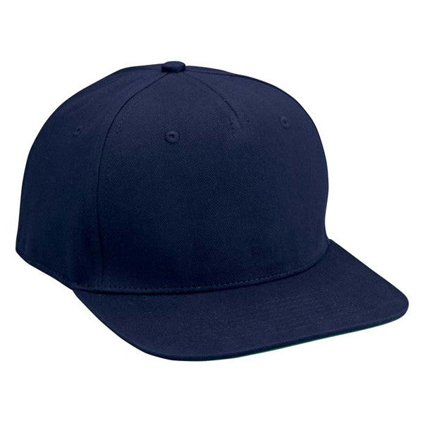 Navy Cotton Twill Snapback Hat