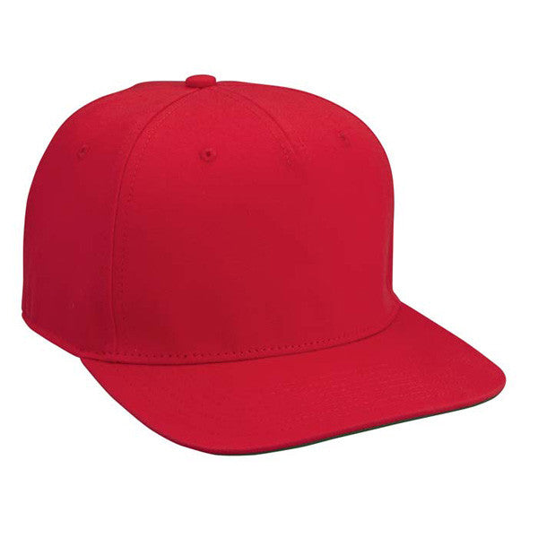 Red Cotton Twill Snapback Hat