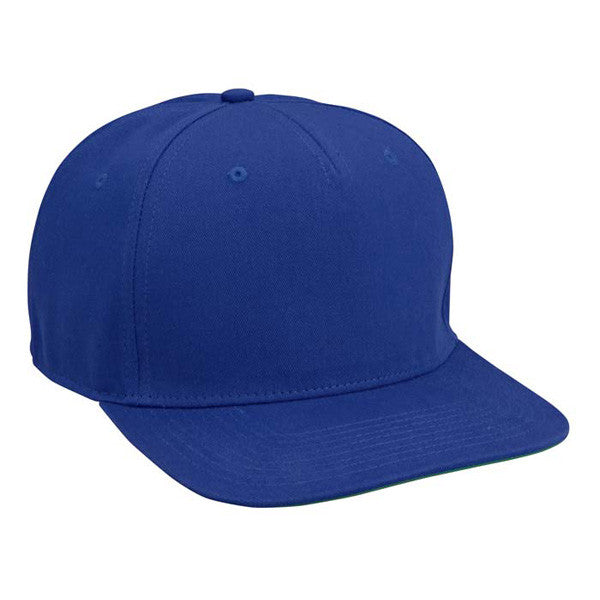 Royal Blue Cotton Twill Snapback Hat - Bulk-Caps Wholesale Headwear
