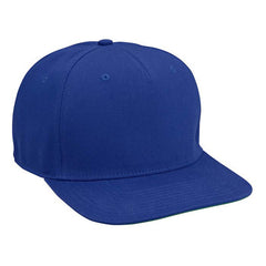 Solid Cotton Twill Mesh Prostyle Cap - Structured Crown, Snapback, Royal Blue