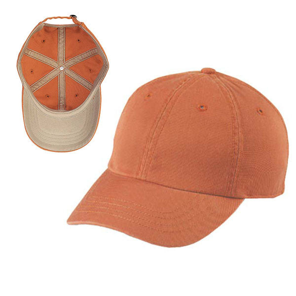 Gap Style Dad Hats - Orange/ Khaki