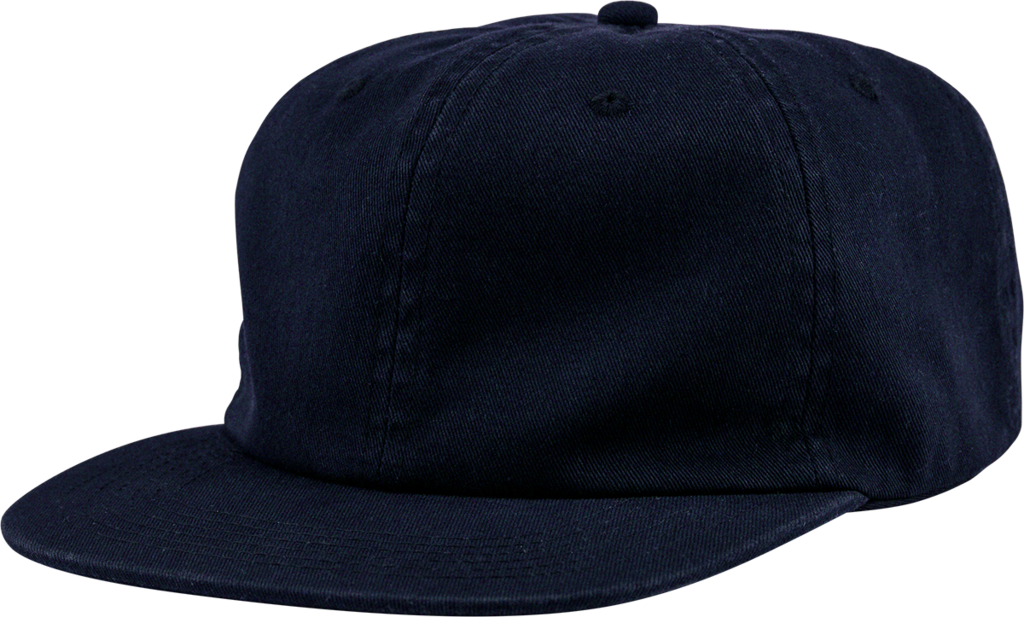 6-Panel Unstructured Flat Square Bill - Navy