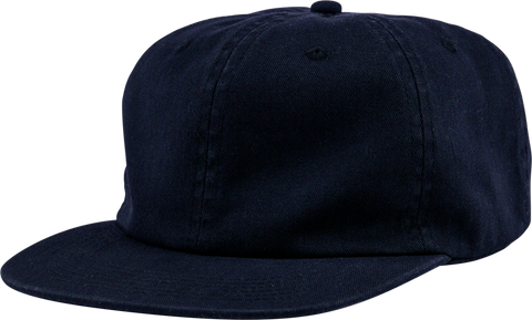 6-Panel Unstructured Flat Square Bill - Navy