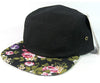 Black/ Black Floral 5 Panel