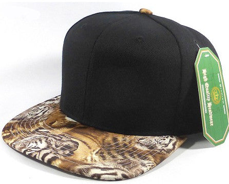 Black/ Tiger Snapback Hat