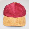 Premium Burgundy Cord/ Suede Hat (Unstructured Hat) (SALE)