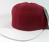 Burgundy/ White Snapback