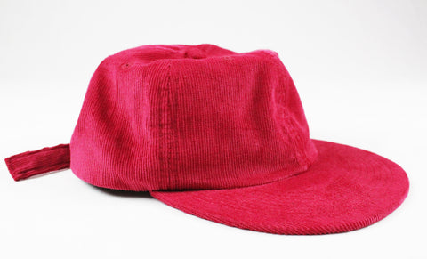 Cranberry Corduroy 6-Panel Flatbill Hat