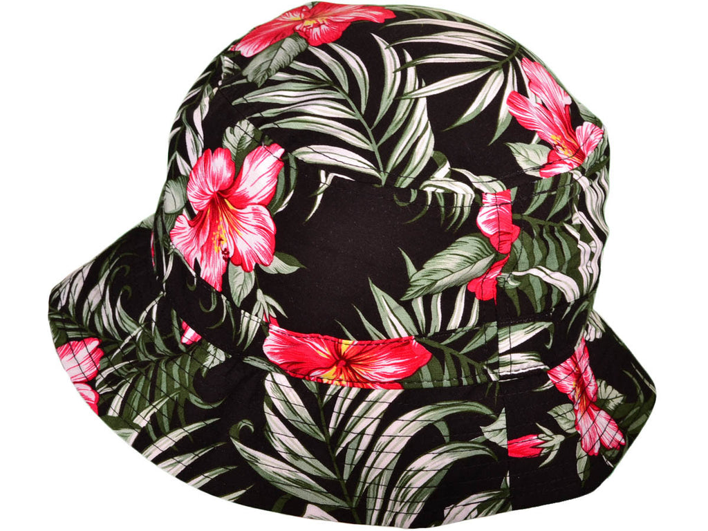 KB Black Floral Bucket Hat