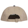 Khaki/ Navy 6 Panel Low Profile Brushed Twill Cap
