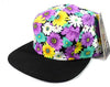 Purple Daisy/ Black 5 Panel