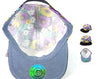 Purple Daisy/ Black 5 Panel