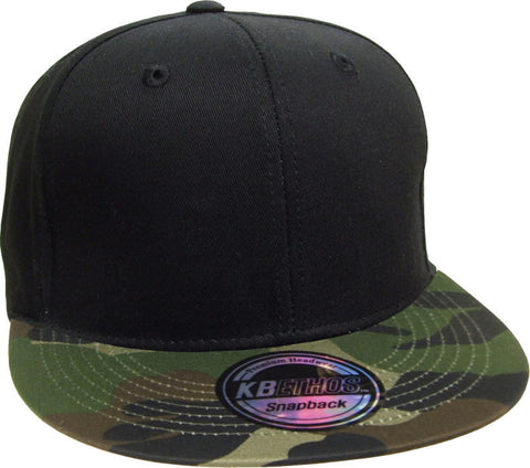 Black/ Camo Snapback Hat