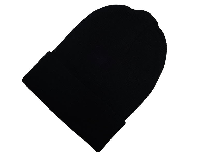 Black Acrylic Knit Beanies 10"